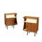Vintage Bedside Tables in Walnut, Italy, 1960s, Set of 2 1