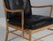 Colonial Chair and Ottoman in Oak by Ole Wanscher, 2010s, Set of 2 8