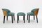 Vintage Italian Chairs with Stool, 1940s, Set of 3 2