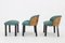 Vintage Italian Chairs with Stool, 1940s, Set of 3 4