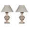 20th Century Painted Wooden Baluster Table Lamps, Set of 2 1