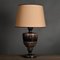 20th Century Blackened Wood Baluster Table Lamps, Set of 2 2