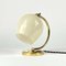 Brass and Opaline Glass Table Lamp, Finland, 1950s 3