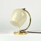 Brass and Opaline Glass Table Lamp, Finland, 1950s, Image 3