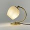 Brass and Opaline Glass Table Lamp, Finland, 1950s 4