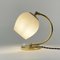 Brass and Opaline Glass Table Lamp, Finland, 1950s, Image 4