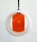 Mid-Century Murano Glass White and Orange Suspension Model Eclisse, 1960s 12