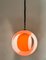 Mid-Century Murano Glass White and Orange Suspension Model Eclisse, 1960s 8