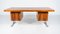 Mid-Century Modern Wooden and Chrome Desk, Italy, 1970s 12