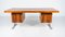 Mid-Century Modern Wooden and Chrome Desk, Italy, 1970s, Image 12
