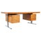Mid-Century Modern Wooden and Chrome Desk, Italy, 1970s 1