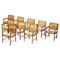 Scandinavian Conference Chairs in Natural Leather, 1970s 1