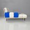 Italian Postmodern Padded Blue and White Cubes Chaise Longue attributed to Arflex, 1990s, Image 8