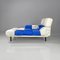 Italian Postmodern Padded Blue and White Cubes Chaise Longue attributed to Arflex, 1990s 6