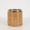 Mid-Century Rattan and Brass Decorative Basket , Italy, 1970s, Image 8