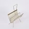 Magazine Rack in Brass and Perforated Ivory Iron attributed to Mathieu Matégot, France, 1960s 10