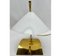 Vintage Table Lamp with Milk-White Acrylic Glass Shade and Brass Fittings, 1970 6