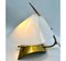 Lampe de Bureau Vintage avec Abat-Jour en Verre Acrylique Blanc Laiton, 1970 5