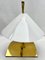 Vintage Table Lamp with Milk-White Acrylic Glass Shade and Brass Fittings, 1970 8