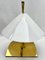 Vintage Table Lamp with Milk-White Acrylic Glass Shade and Brass Fittings, 1970, Image 8