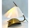 Lampe de Bureau Vintage avec Abat-Jour en Verre Acrylique Blanc Laiton, 1970 3