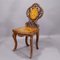 Walnut Edelweis Marquetry Chairs from Swiss Brienz, 1890s, Set of 2 3