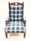 Edwardianischer Sessel mit Tartanmuster, 1890er 2