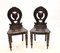 Mid Victorian Hall Chairs in Mahogany, 1840s, Set of 2 1