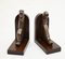 Treenware Bookends in Carved Wood and Bronze, Set of 2 5