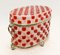 Victorian Glass Casket Hobnail Cranberry Crystal Jewellery Box 10