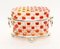 Victorian Glass Casket Hobnail Cranberry Crystal Jewellery Box, Image 1