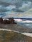 Dramatic Coast, Oil Painting, 1950s, Framed 10