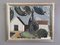 House by the Trees, Oil Painting, 1950s, Framed 1