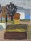 Giardino, dipinto ad olio, anni '50, con cornice, Immagine 11
