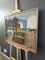 Parcela de huerto, pintura al óleo, años 50, enmarcado, Imagen 4