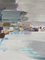 Temporale costiero, dipinto a olio, anni '50, con cornice, Immagine 7