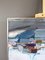 Temporale costiero, dipinto a olio, anni '50, con cornice, Immagine 10