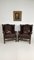 Bovine Leather Armchairs, Set of 2 1