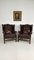 Bovine Leather Armchairs, Set of 2, Image 1