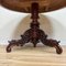 Tavolo antico a 4 gambe decorato in rovere tinto rosso-marrone, Immagine 5