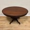 Antique 4-Legged Decorated Table in Red-Brown Stained Oak 1