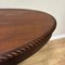 Antique 4-Legged Decorated Table in Red-Brown Stained Oak 4