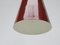 Italian Pendant Light in Lacquered Aluminum and Brass, 1950s 7