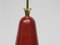 Lámpara colgante italiana de aluminio lacado y latón, años 50, Imagen 4