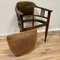Antique Chair with Side Table in Oak, Set of 2 12