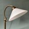 Vintage Table Lamp in Brass & White Glass Shade 4