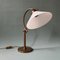 Vintage Table Lamp in Brass & White Glass Shade 1