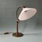 Vintage Table Lamp in Brass & White Glass Shade, Image 1