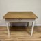 Vintage Table with 2 Chairs in Cream White with Cork, 1950s 3