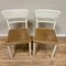 Mesa vintage con dos sillas de blanco crema con corcho, años 50, Imagen 16